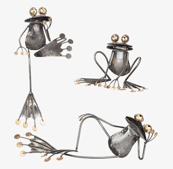 Smide Groda Silver/Guld från Different Design, tre figurer