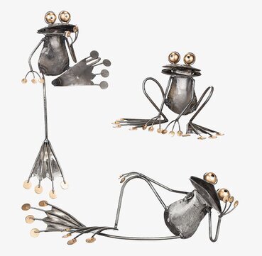 Smide Groda Silver/Guld från Different Design, tre figurer