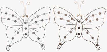 Smide Fjäril Vägg från Different Design, två metallfjärilar