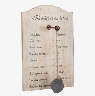 Träskylt Väderstation från Different Design i robust trä