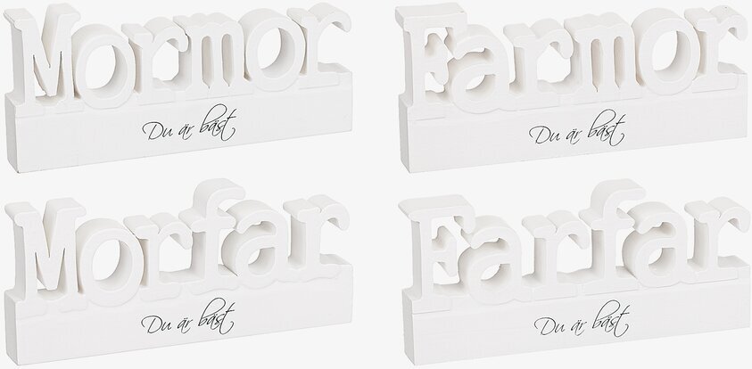 Stående Träskylt från Different Design med texten Du är bäst