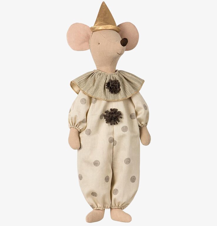 Circus Clown Maxi Mouse från Maileg i prickig clowndräkt