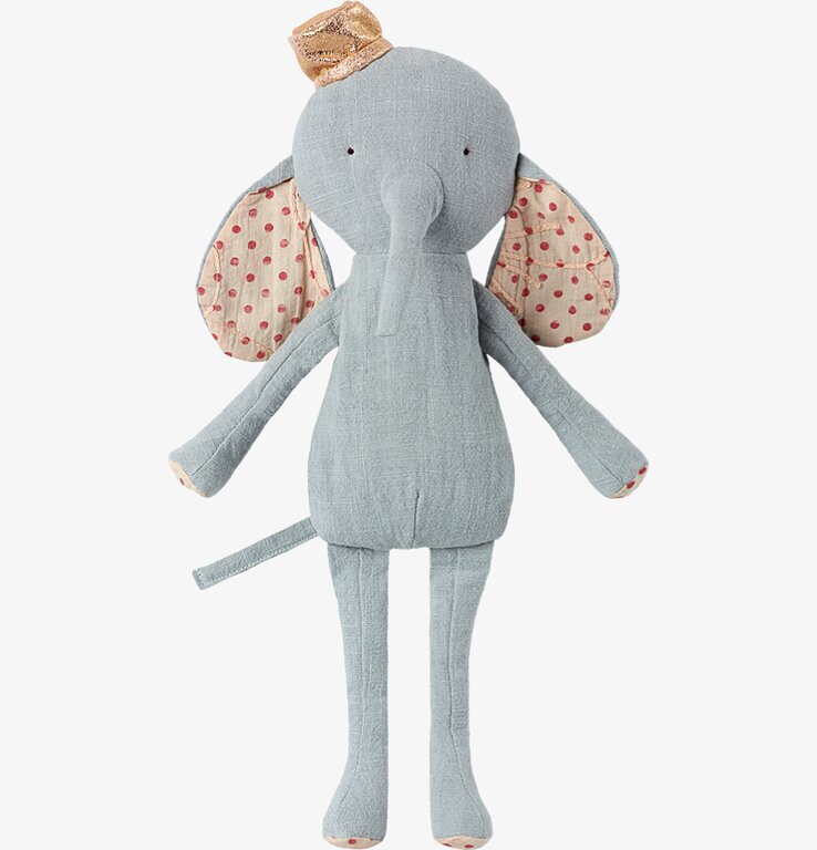 Circus Friends Elephant Blue från Maileg med blått tyg