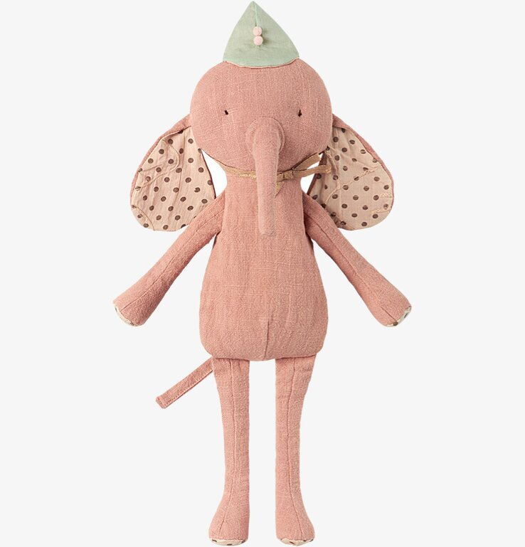 Circus Friends Elephant Rose från Maileg, rosa elefantleksak