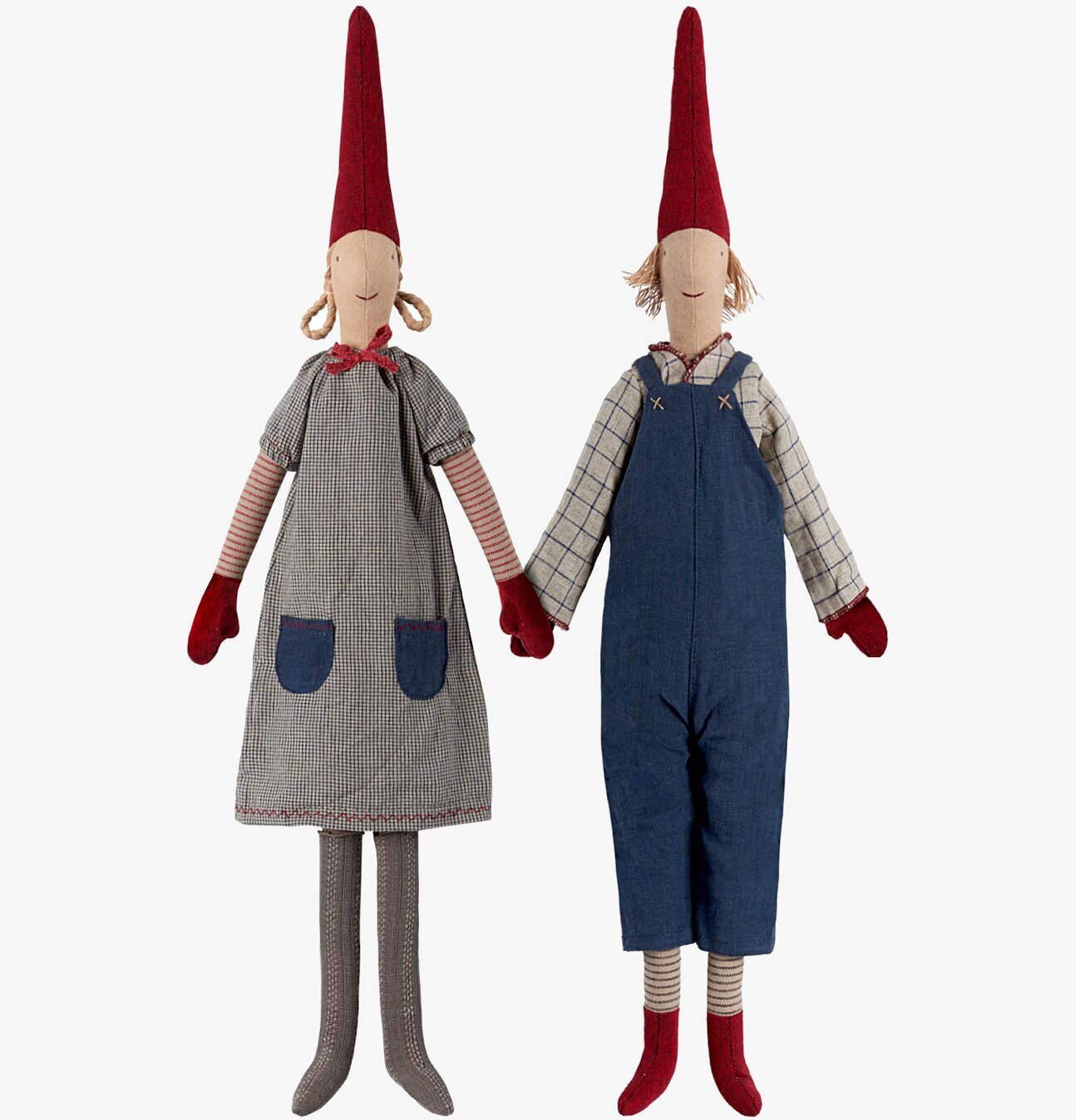 Maileg Medium Pixy Magnus i traditionell outfit med tomteluva