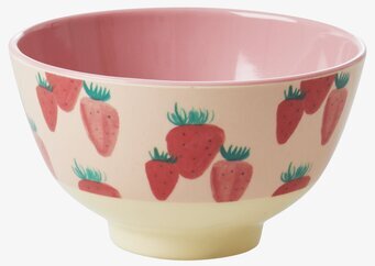 Liten Skål Strawberry Print från Rice med jordgubbsmotiv