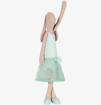 Maileg Mega Bunny Ballerina Mint i mintfärgad balettklänning