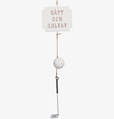 Skylt - Gått & Golfat från Different Design med golfdetaljer