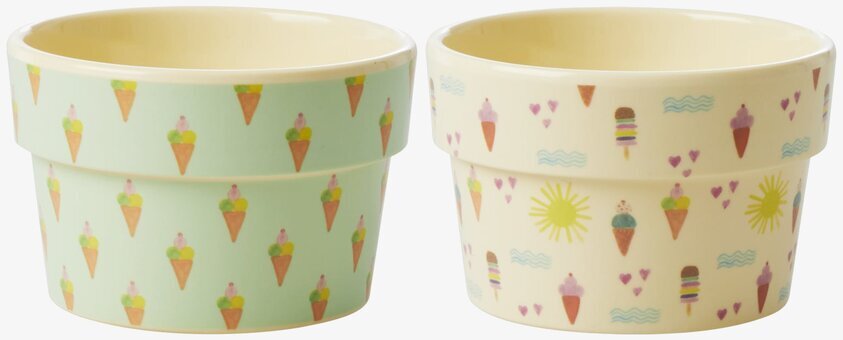 Glassbägare - Ice Cream Print från Rice med färgglada mönster