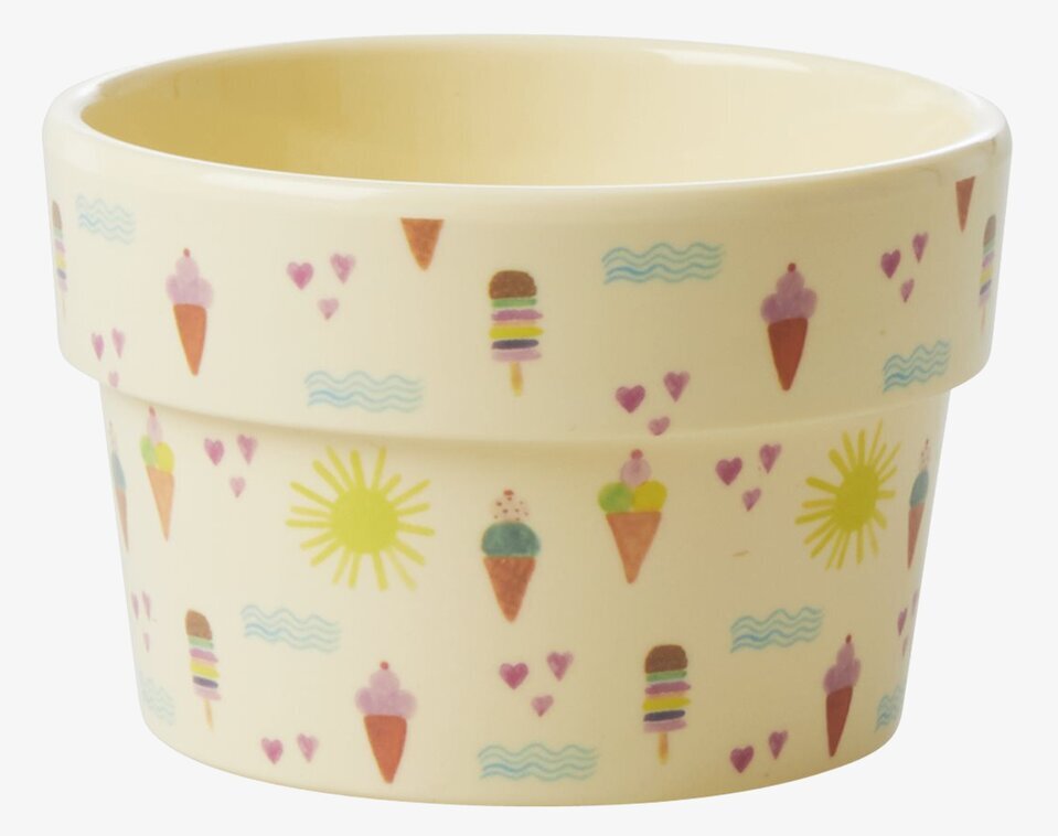 Rice Glassbägare - Ice Cream Print med färgglada mönster