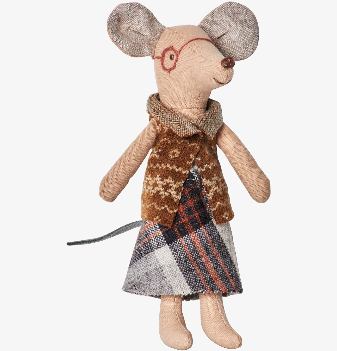 Maileg Grandpa & Grandma In Matchbox: mormor-mus i detalj