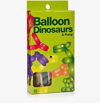 Ballongdinosaurier från Worldwide co i färgglad förpackning