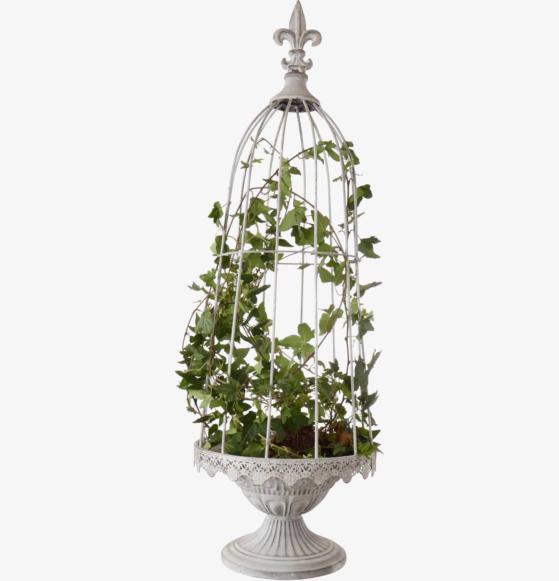 Kruka Chantal / 2 St från Affari med dekorativ stålbur