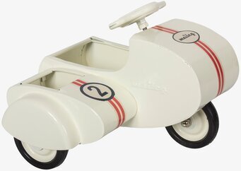 Scooter /Sidecar Vit från Maileg med röda racingstripes