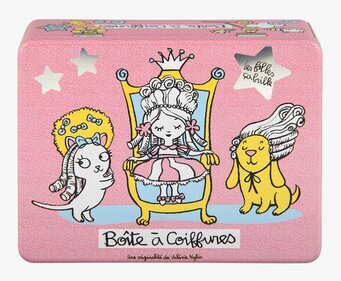 Bild av lekfullt designad plåtburk för hårspännen