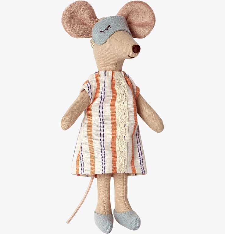 Mouse Mum & Dad In Cigarbox från Maileg, detaljerad leksak