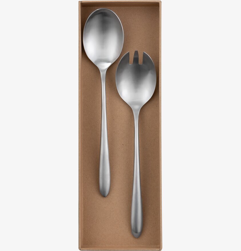 Salladsbestick från Ernst i borstat rostfritt stål