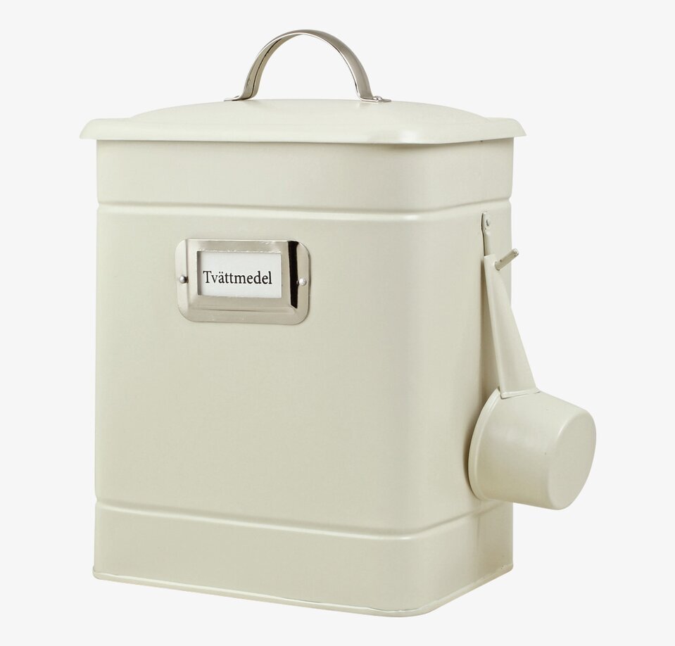 Plåtburk Hilma Tvättmedel Off White/Nickel från Strömshaga