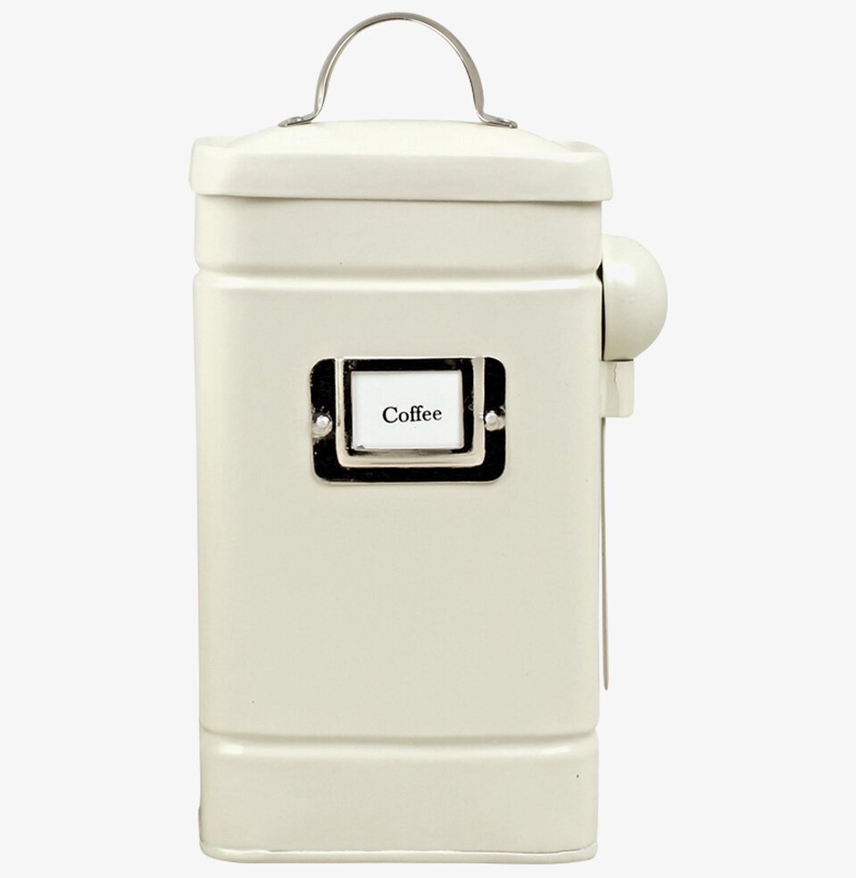 Plåtburk Hilma Kaffe Off White/Nickel från Strömshaga