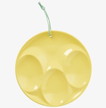 Skedfat Melamin Gul från Rice med tre skålformade håligheter