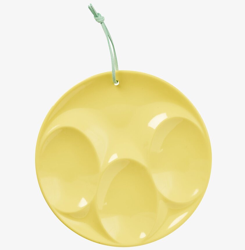 Skedfat Melamin Gul från Rice med tre skålformade håligheter