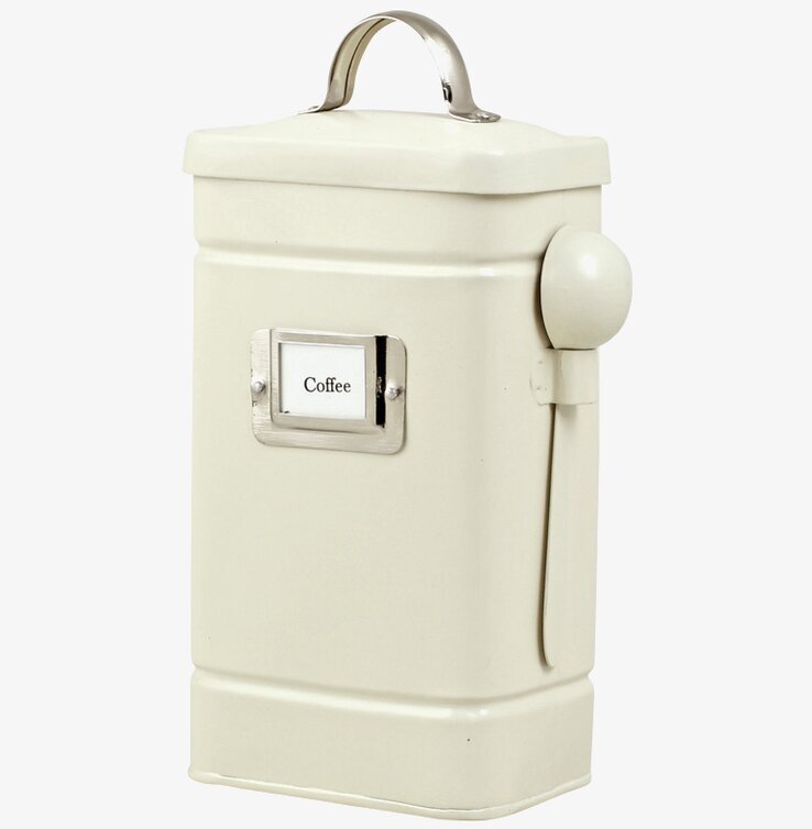 Plåtburk Hilma Kaffe Off White/Nickel från Strömshaga