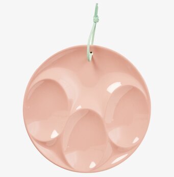 Skedfat Melamin Rosa från Rice på vit bakgrund med snöre
