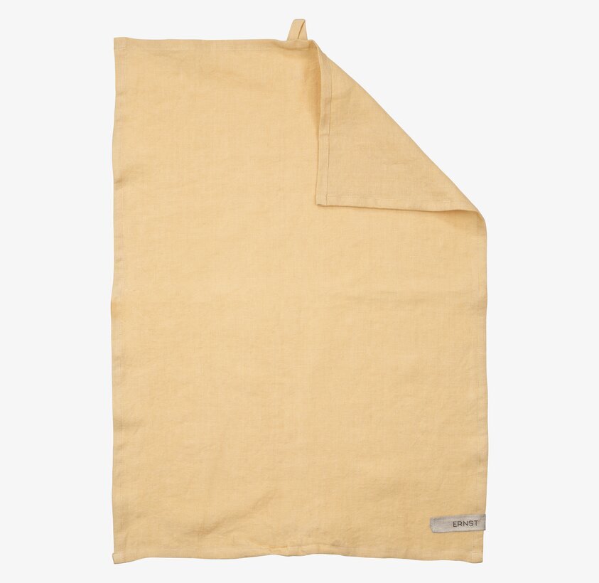 Kökshandduk Linne Gul från Ernst i mjukt och slitstarkt linne