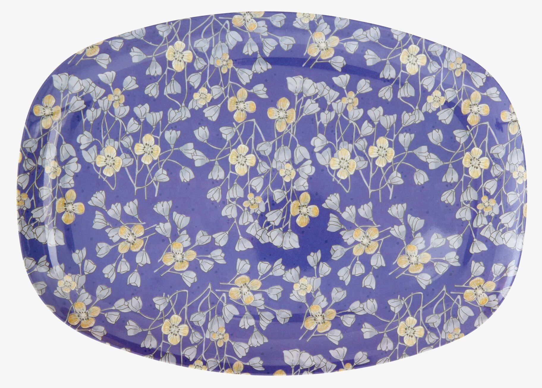 Tallrik Hanging Flowers Print från Rice med blommönster