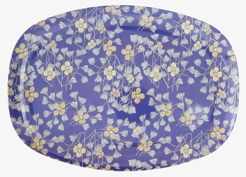 Tallrik Hanging Flowers Print från Rice med blommönster