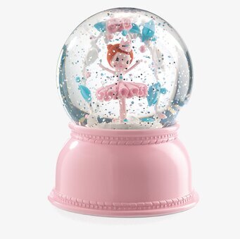 Nattlampa Ballerina från Brigbys med rosa bas och glitter