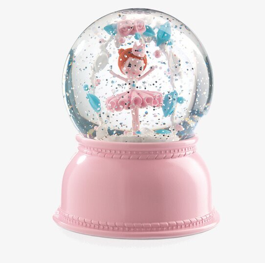 Nattlampa Ballerina från Brigbys med rosa bas och glitter