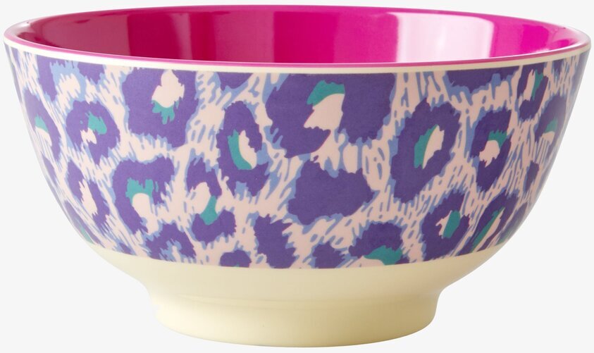 Skål Leopard Print från Rice med livfullt leopardmönster