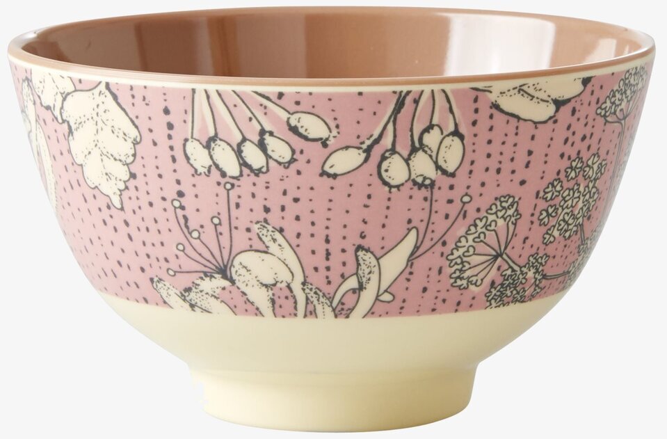 Liten Skål Chervil Print från Rice med blommigt mönster