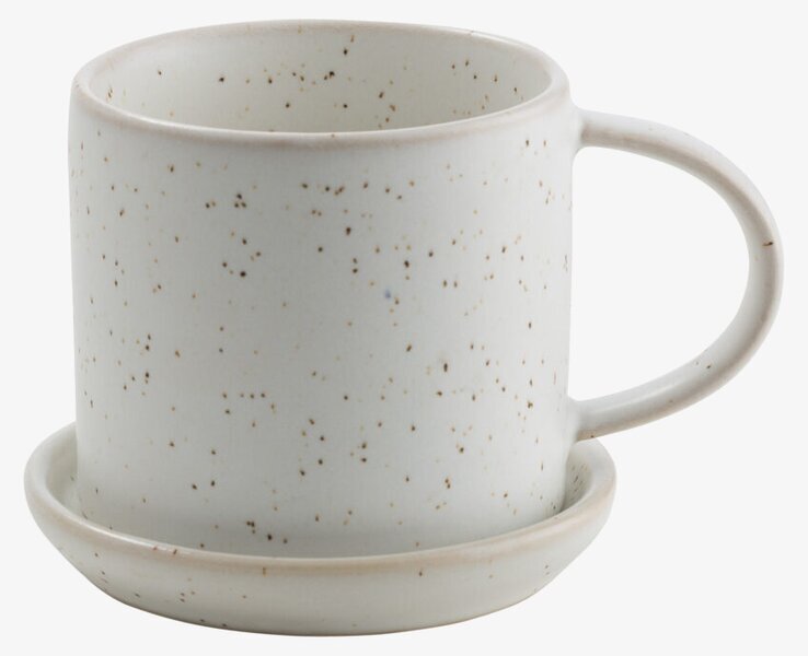 Kaffekopp & Fat Vit/Prick från Ernst, stilren och praktisk