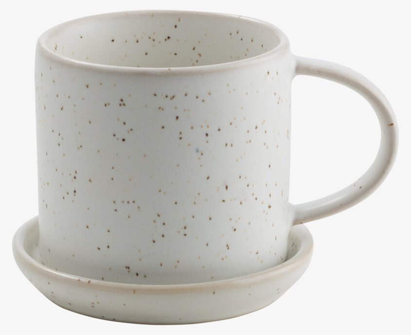 Kaffekopp & Fat Vit/Prick från Ernst, stilren och praktisk