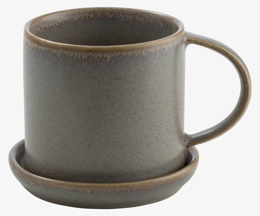 Kaffekopp & Fat Grå från Ernst i minimalistisk design
