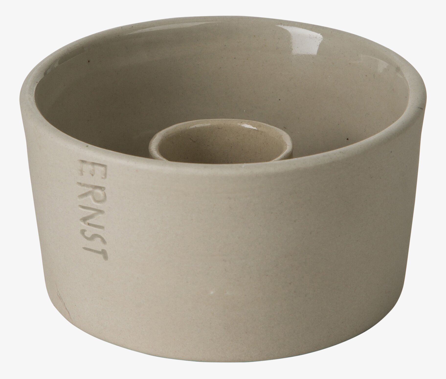 Ljusskål Kronljus Natur från Ernst, keramik, subtil design