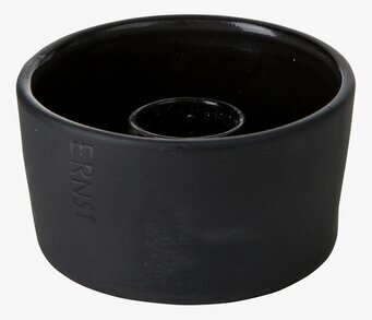 Bild av minimalistisk ljushållare i mörkgrå design