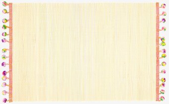 Bordsunderlägg Pom Pom från Rice med färgglada pompoms