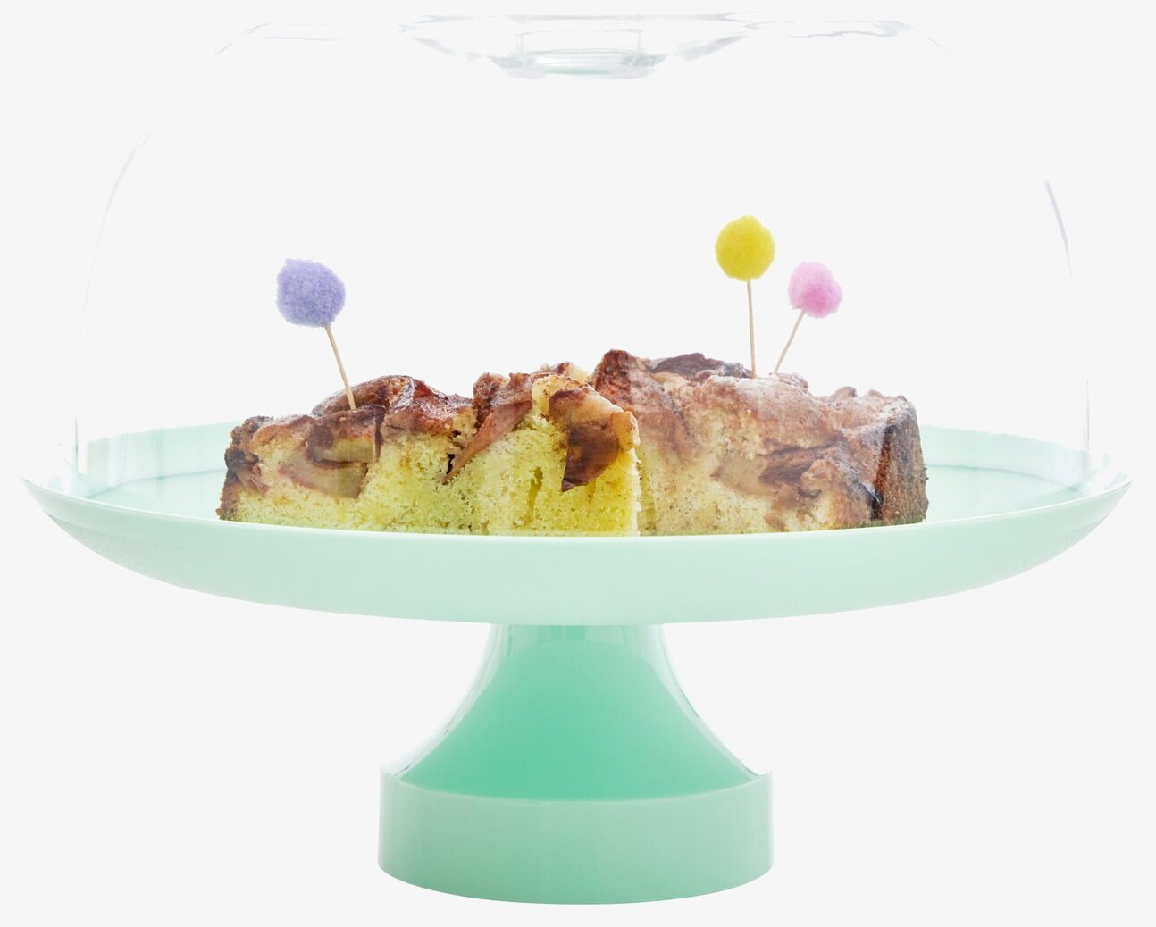 Kakfat Pastellgrön från Rice med transparent kupa och kaka