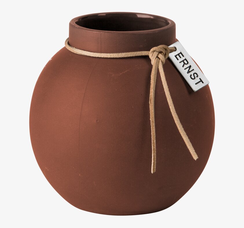 Vas Stengods Rost från Ernst med matt yta och läderband