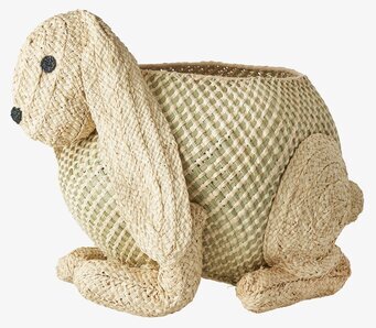 Förvaringskorg Kanin från Rice i flätad halm, sittande kanin