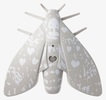 Brandvarnare Lento Grå från Jalo med unik insektsdesign