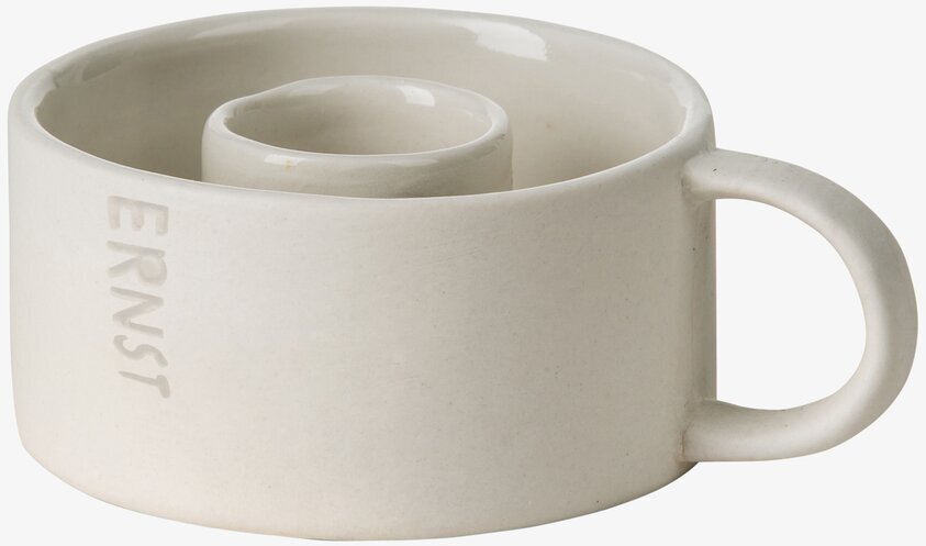 Ljusstake Kronljus Vit från Ernst i vit, matt keramik