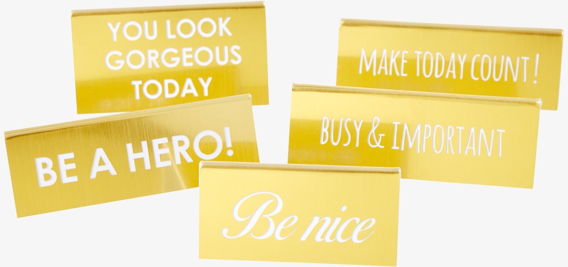 Desk Sign Clever Quotes från Rice med motiverande budskap