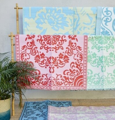 Matta Big Flower Design Large Circle Medium Small Rice Mattor (ej dörrmatta)