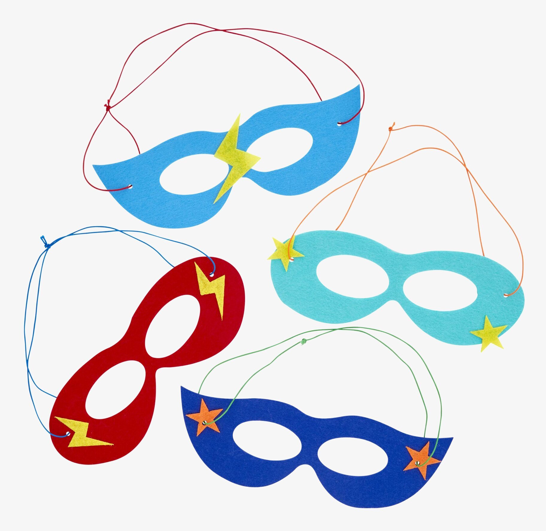 Filtmask Superhjältar från Rice i olika färger och mönster