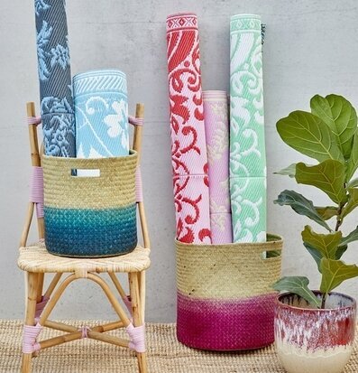 Matta Big Flower Design Large Circle Medium Small Rice Mattor (ej dörrmatta)