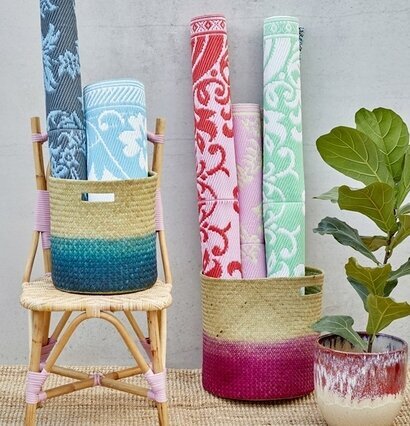 Matta Big Flower Design Large från Rice i olika färger